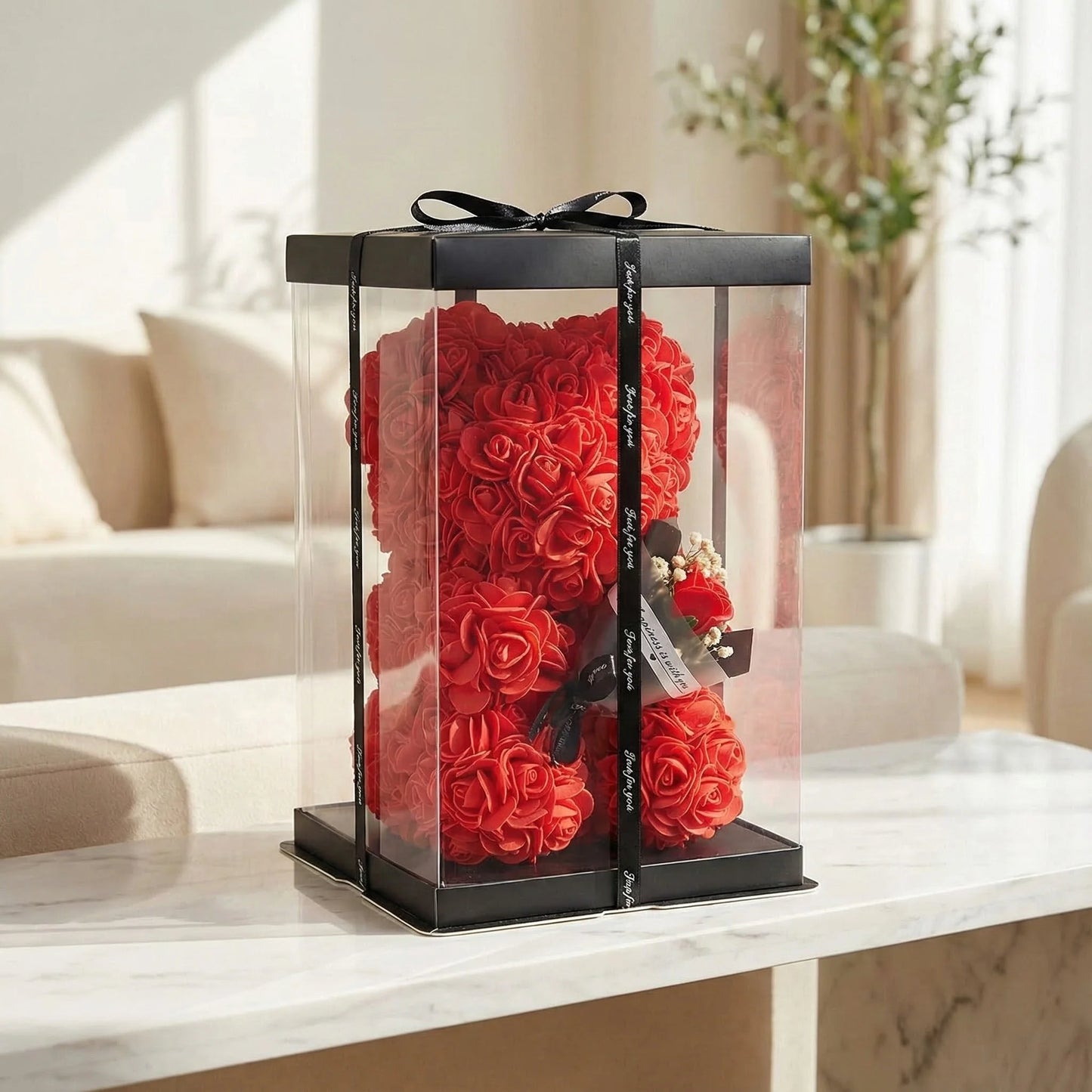 Eternal Rose Teddy Bear Keepsake