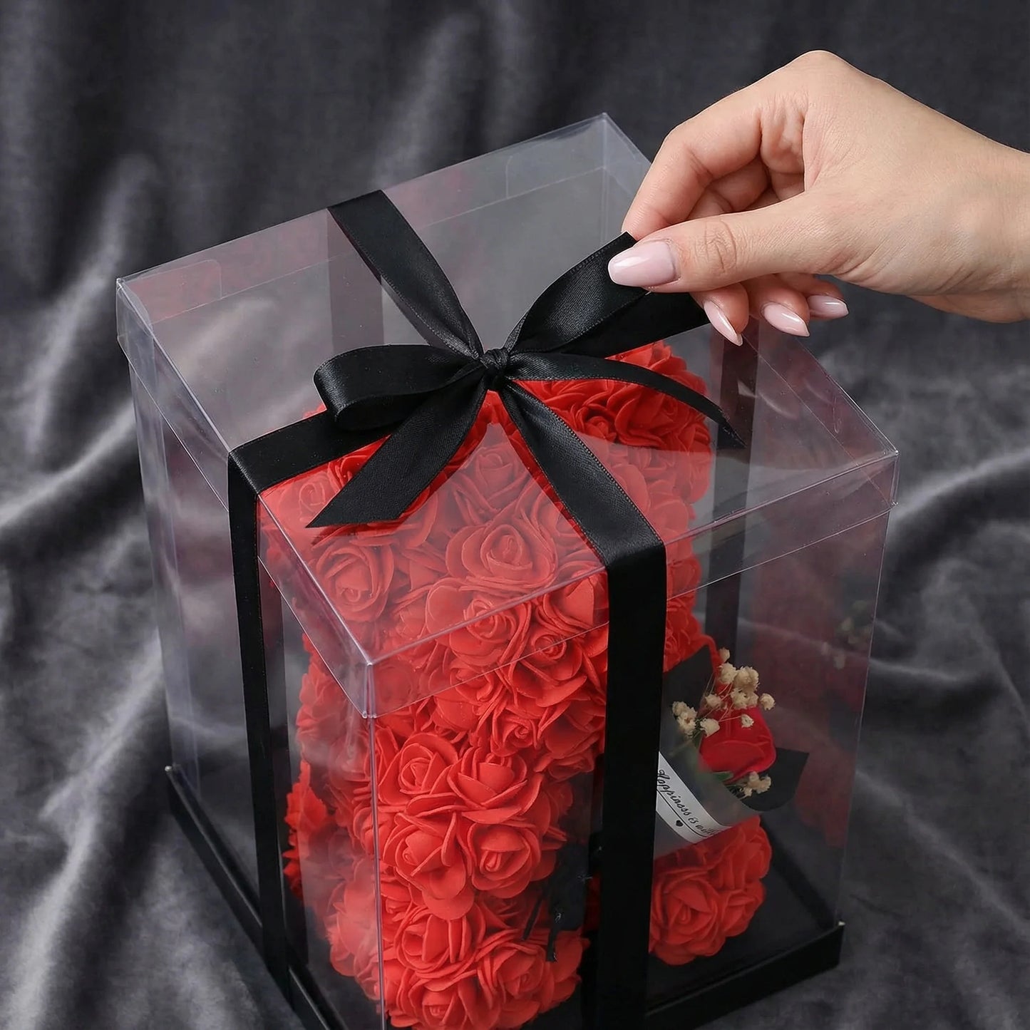Eternal Rose Teddy Bear Keepsake