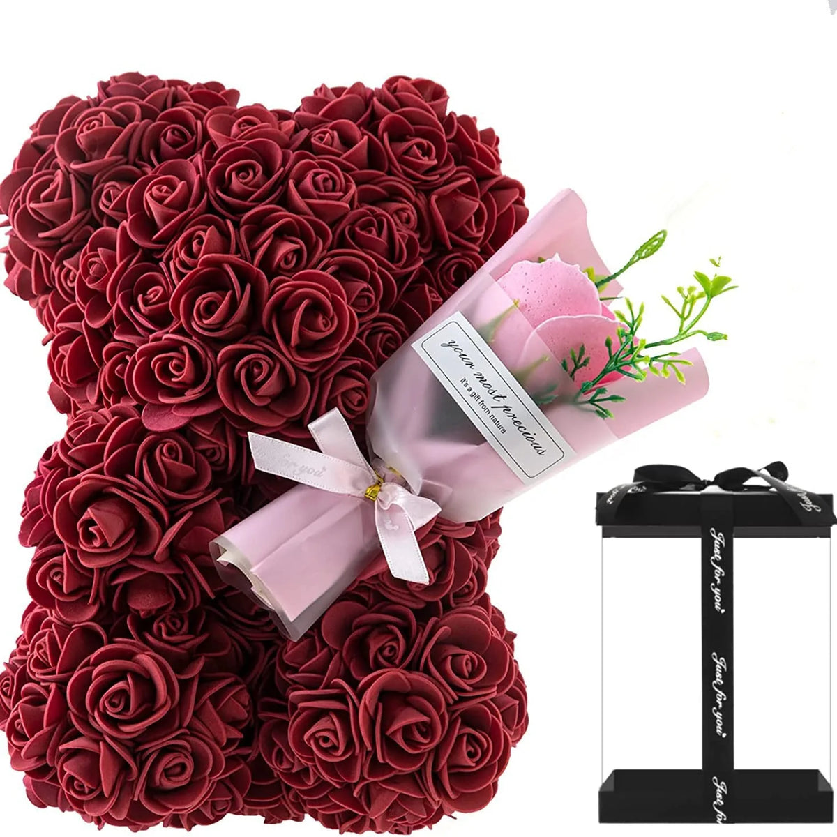 Eternal Rose Teddy Bear Keepsake