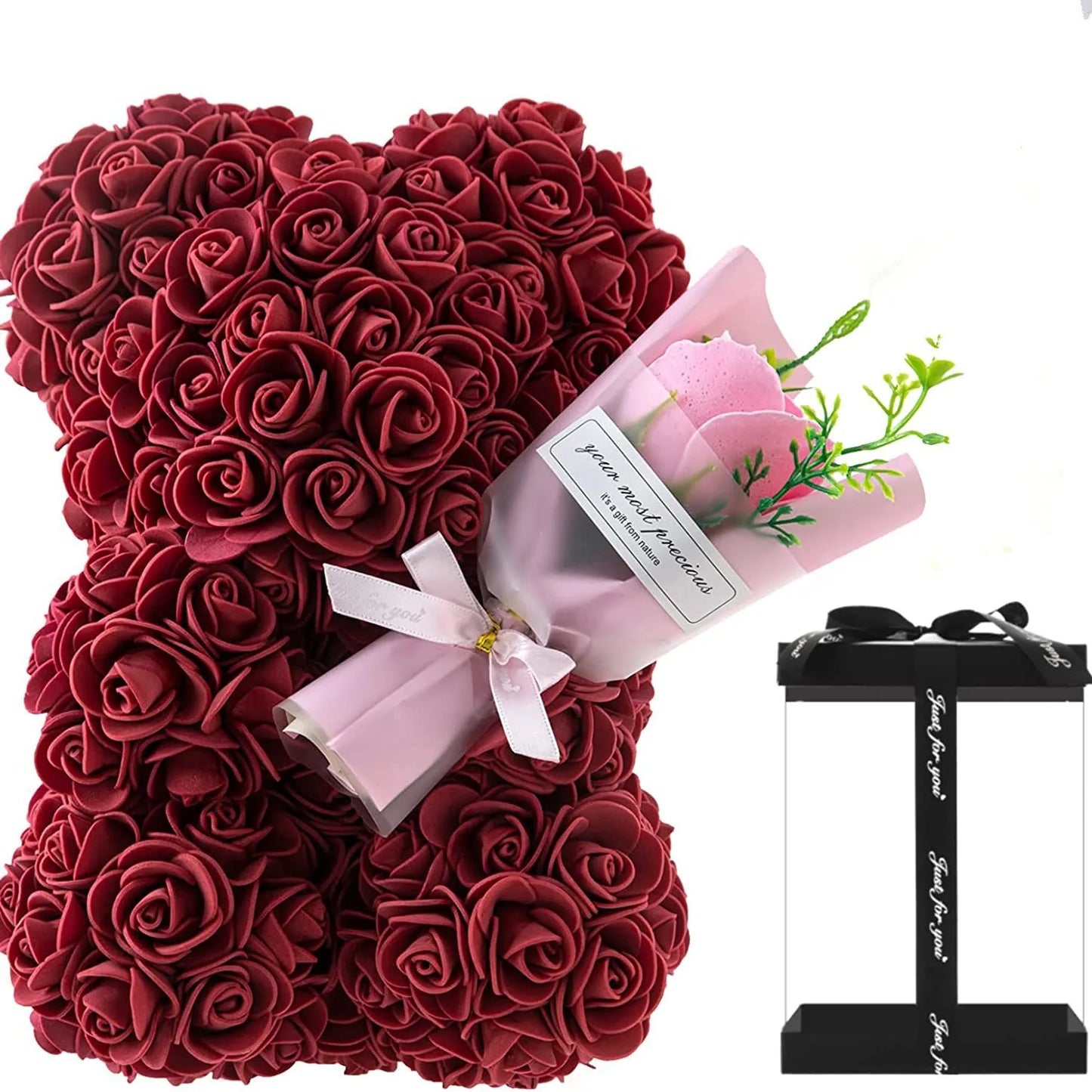 Eternal Rose Teddy Bear Keepsake