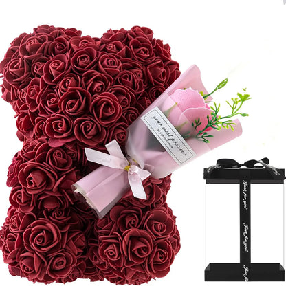 Eternal Rose Teddy Bear Keepsake